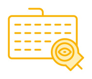 Tuş kaydedici ağ simgesi, vektör illüstrasyonu 