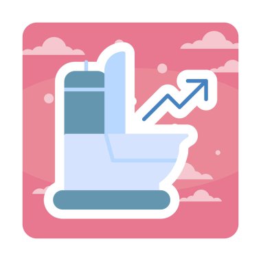 Ok simgesi vektör illüstrasyonlu idrar 