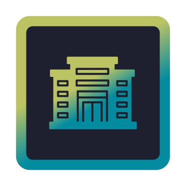 Alışveriş merkezi simgesi. Alışveriş merkezi oluşturma simgesi, vektör illüstrasyonu 