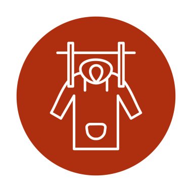 Islak Ceket Ağı simgesi, vektör illüstrasyonu