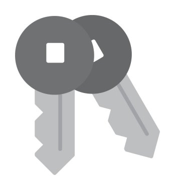 anahtar simgesi. düz dizayn. vektör illüstrasyonu 