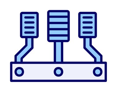 Araba Hızlandırıcı düz simgesi, vektör illüstrasyonu 