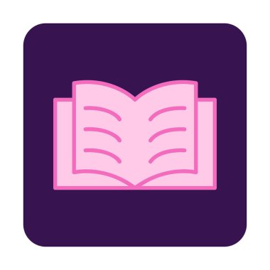 açık kitap simgesi, vektör illüstrasyonu basit tasarım