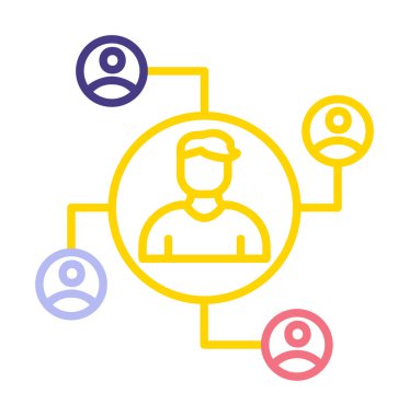 vektör olarak düz sosyal ağ simgesi. logotype