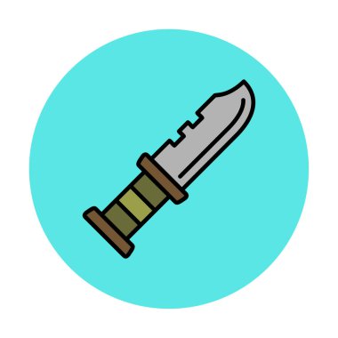 askeri bıçak ikonu vektör illüstrasyon sembolü tasarımı