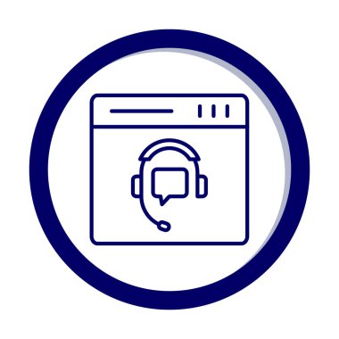 Modern Çevrimiçi Online Destekleyici element tasarımının vektör illüstrasyonu                            