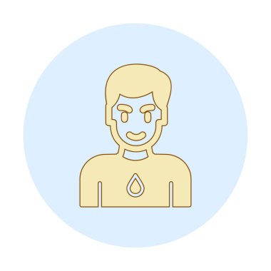 Basit Survivor kişi avatar simgesi, vektör illüstrasyonu