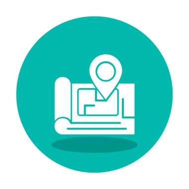 gps konum simgesi, vektör illüstrasyonu basit tasarım