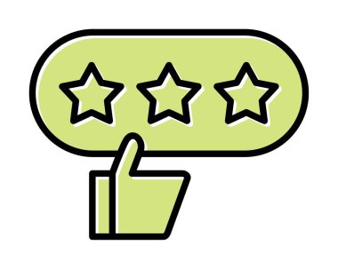 derecelendirme vektör simgesi, İyi İnceleme konsepti                         