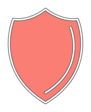 Kalkan yassı ikon vektör çizimi