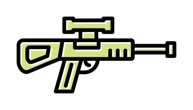 Keskin nişancı silahı ikonu vektör çizimi