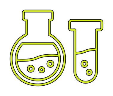 Matara ikonu. Laboratuvar ekipmanları. vektör illüstrasyonu.                     