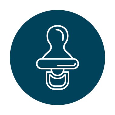 Bebek emziği çizgisi simgesi. doğrusal işaret web tasarımı.