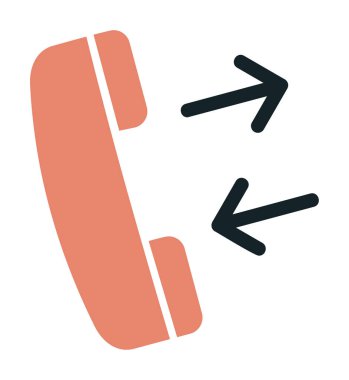 Basit bir telefon görüşmesi. simge vektör illüstrasyon tasarımı