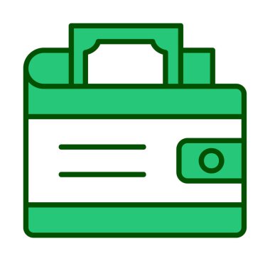 Cüzdan. simge vektör illüstrasyon tasarımı