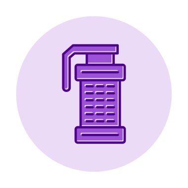 Smoke Grenade web simgesi, vektör illüstrasyonu