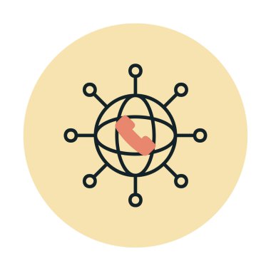 Basit ağ simgesi, vektör illüstrasyonu