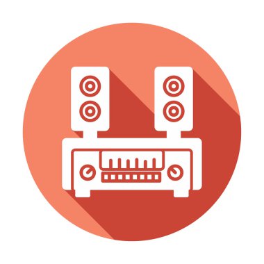 renk çizgisi ses hoparlörleri vektör çizimi 