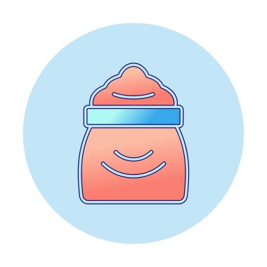 Şeker düzlüğü simgesi, vektör illüstrasyonu  