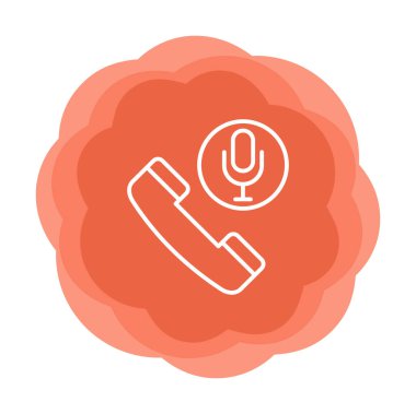 Basit Arama Kaydı simgesi, vektör illüstrasyonu