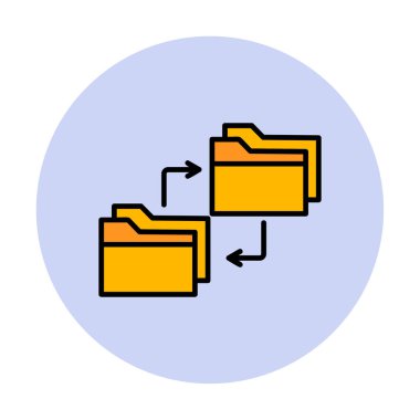 Basit Veri Kopyalama simgesi, vektör illüstrasyonu