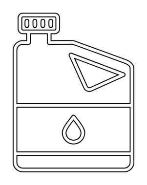 yağ varili vektörü düz renk simgesi 