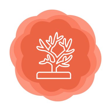 Mercan simgesi vektör illüstrasyonu