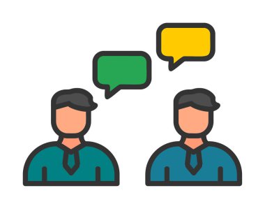 Basit Çalışma İletişim simgesi, vektör illüstrasyonu