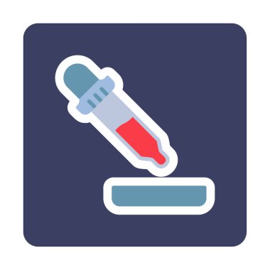 Pipette düz renk vektör ikonu tasarımı 