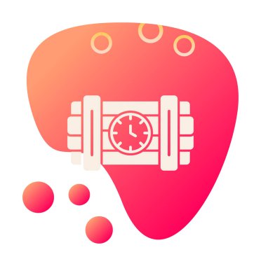 Zaman bombası ikonu vektör illüstrasyonu.