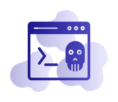 bilgisayar terminali simgesi, vektör illüstrasyonu basit tasarım