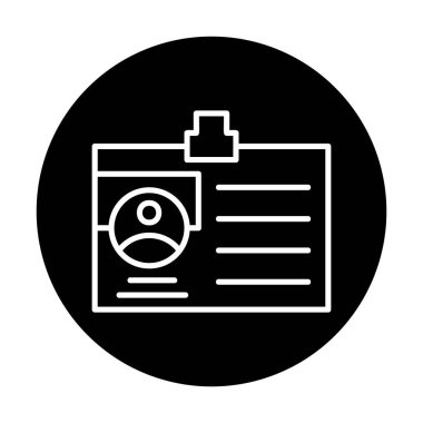 ID kart simgesi vektör illüstrasyonu                                  