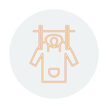 Islak Ceket Ağı simgesi, vektör illüstrasyonu