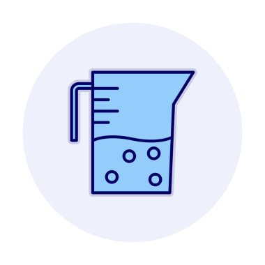 Beaker modern simgesinin vektör illüstrasyonu                          