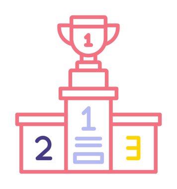 Basit Şampiyon simgesi, vektör illüstrasyonu