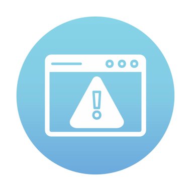 Basit Web Uyarı simgesi, vektör illüstrasyonu