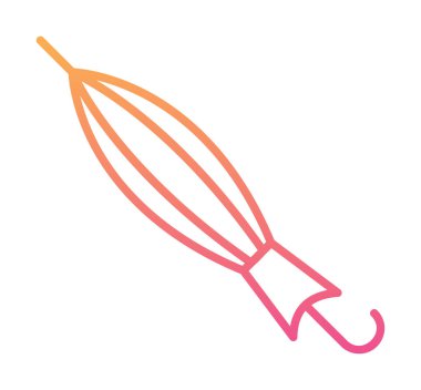 Kapatılan Şemsiye web simgesi, vektör illüstrasyonu