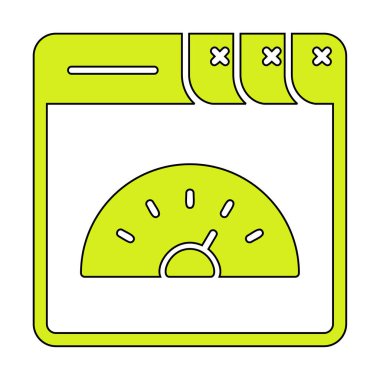 Sayfa hız simgesi, vektör illüstrasyonu