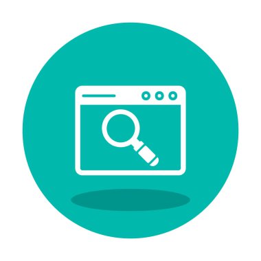 Basit Tarayıcı Arama simgesi, vektör illüstrasyonu