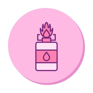 Kamp Gaz ikonu vektör illüstrasyon tasarımı