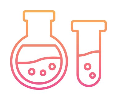 Matara ikonu. Laboratuvar ekipmanları. vektör illüstrasyonu.                     