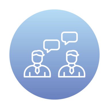 Basit Çalışma İletişim simgesi, vektör illüstrasyonu