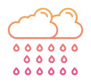 yağmur simgesi, vektör illüstrasyonu  