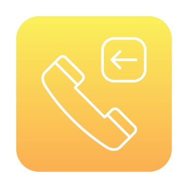 düz gelen çağrı simgesi vektör çizimi