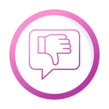 Hoşlanmıyorum. Web simgesi basit illüstrasyon 