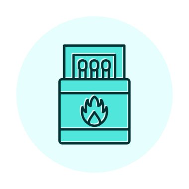 düz eşleşen simge vektör illüstrasyon tasarımı