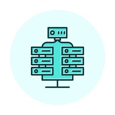 Ağ sunucu simgesinin vektör illüstrasyon tasarımı