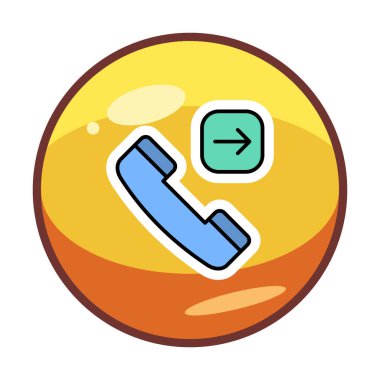 Giden telefon simgesi vektör çizimi tasarımı