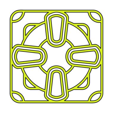 Lifesaver yassı simgesinin vektör çizimi, cankurtaran sembolü  