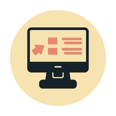 Basit Online Course Üniversitesi simgesi, vektör illüstrasyonu